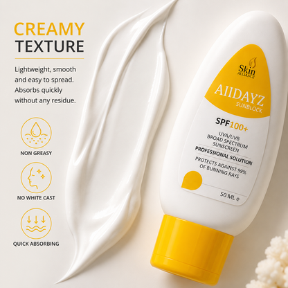 Alldayz Sunblock SPF 100 | Broad Spectrum UVA/UVB Sunscreen | Water-Resistant, Non-Greasy Daily Sun Protection
