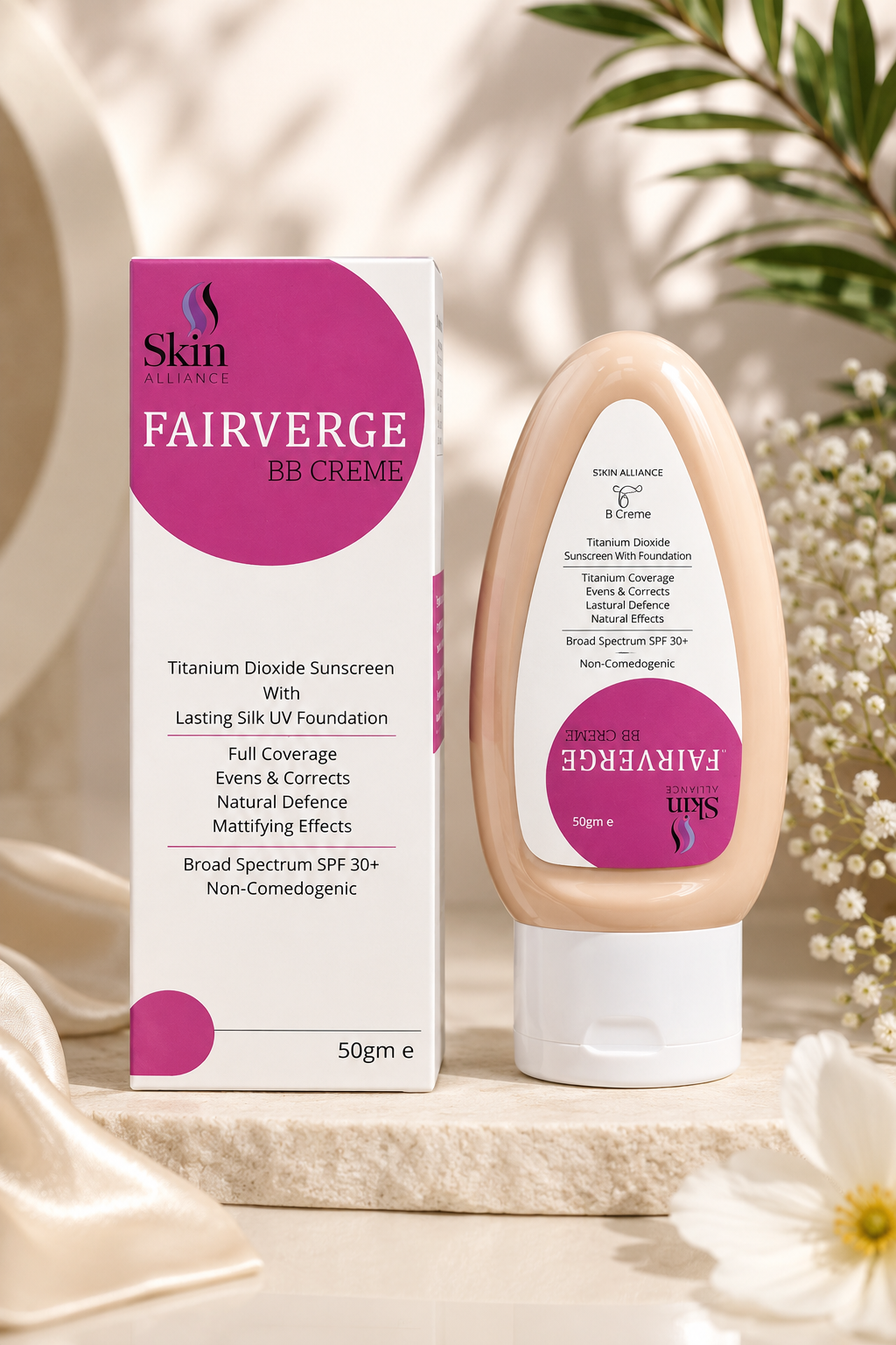 Fairverge BB Cream SPF 30+ | Sunscreen with Foundation | Natural Coverage & Even Skin Tone