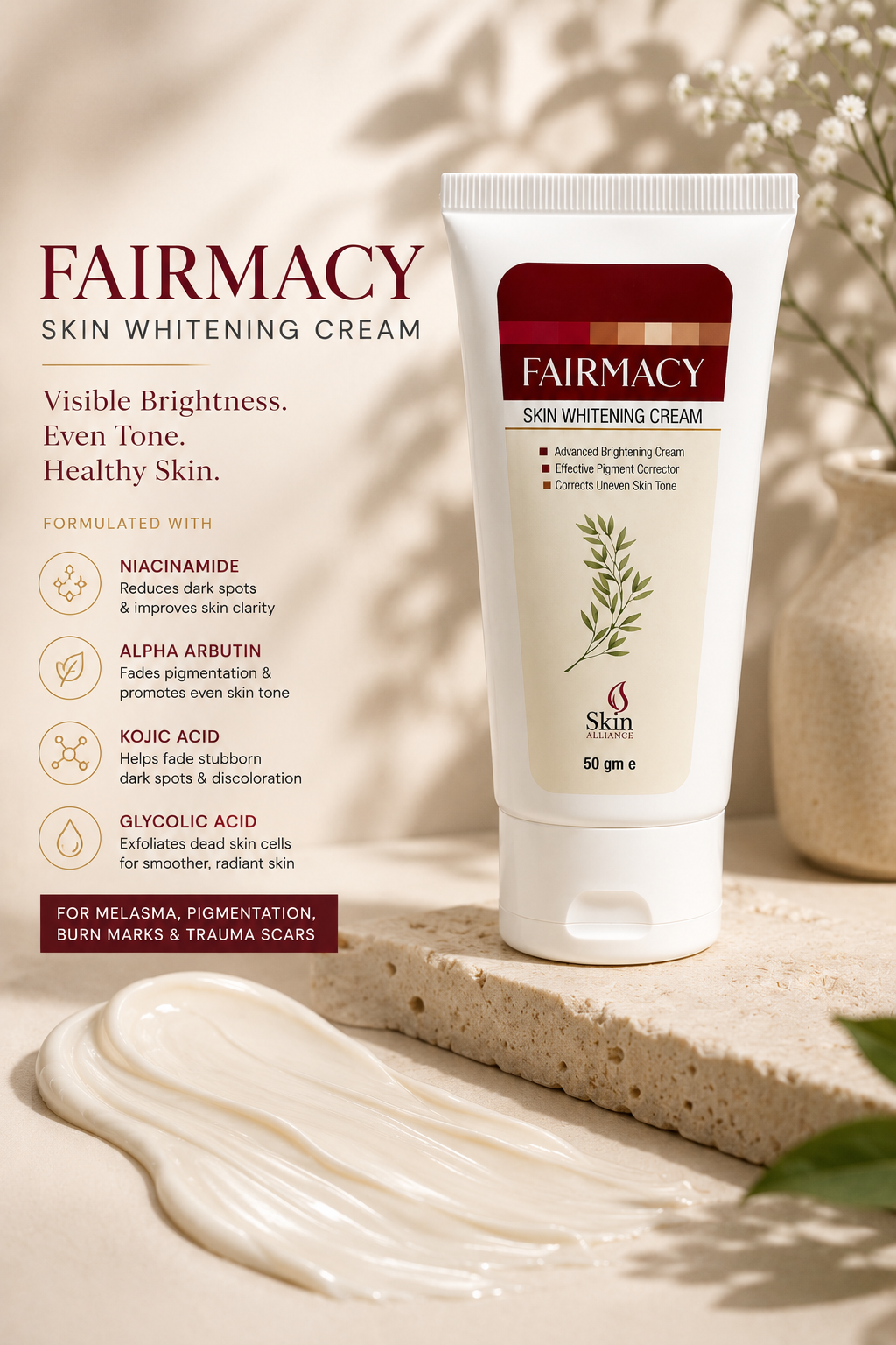 Fairmacy Intensive Pigmentation Repair Cream | For Melasma, Burn Marks & Trauma Scars