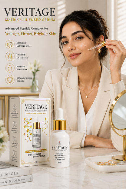 Veritage Matrixyl® 3000 Peptides Serum | Vitamin C Face Serum | Anti-Aging, Firming & Skin Brightening
