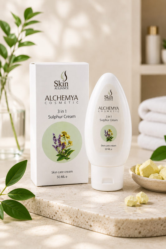 Alchemya 3-in-1 Sulphur Cream | Sulphur, Niacinamide & Salicylic Acid | Acne, Comedones, Blemishes & Pigmentation Care
