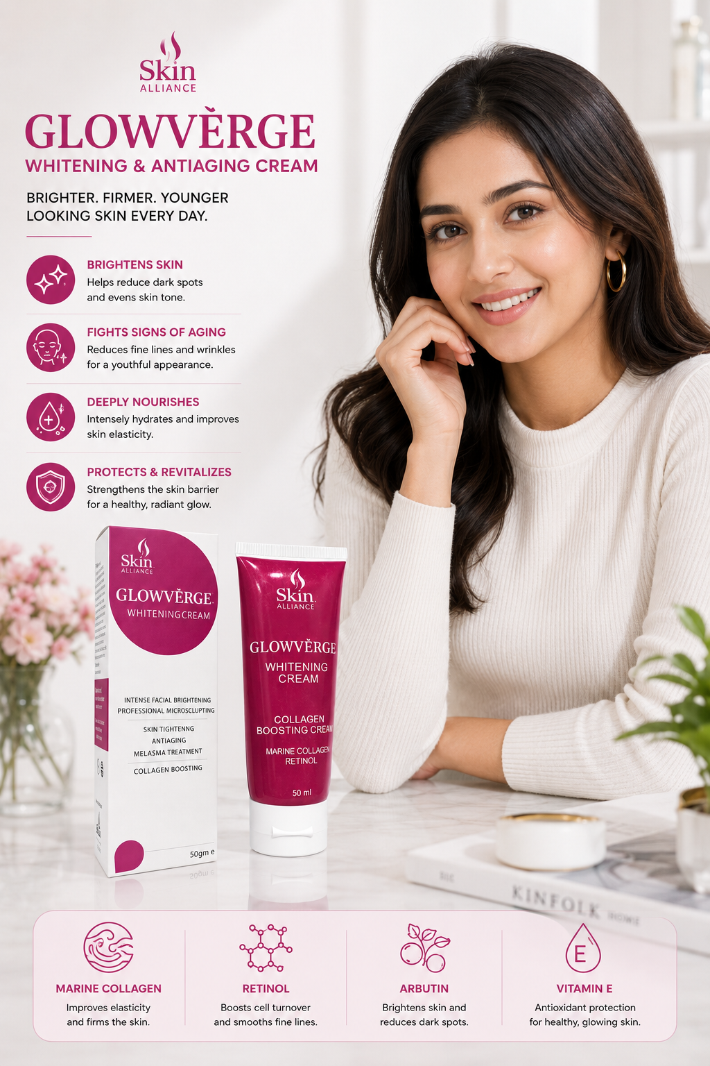 Glowverge Collagen & Retinol Cream | Advanced Brightening & Anti-Aging