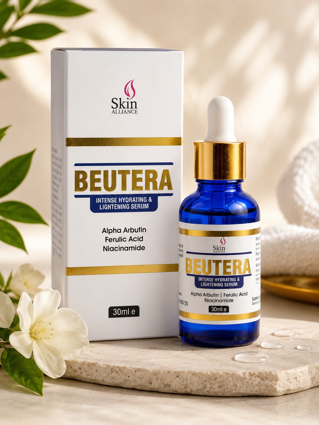 Beutera Intense Hydrating & Brightening Serum | Hyaluronic Acid, Niacinamide & Arbutin| Deep Hydration & Skin Barrier Support