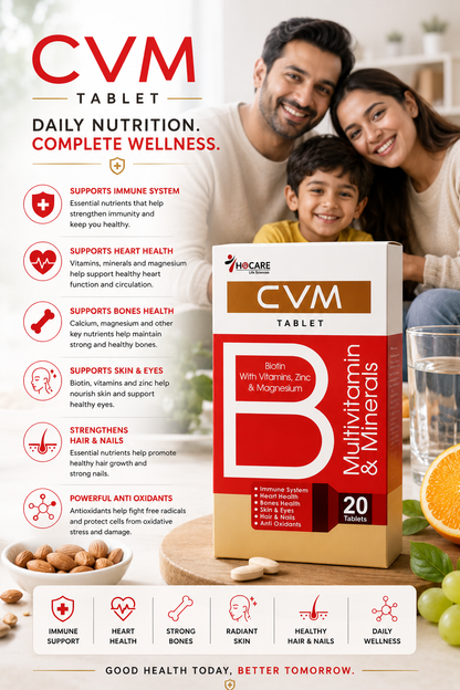 Tab CVM Hair Tablets – Hair Growth, Strength & Anti Hair Fall Support Supplement