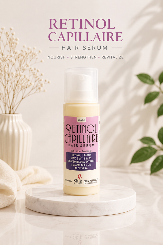 Retinol Capillaire Hair Growth Serum | Biotin, Retinol, Zinc, Vitamin E, Vitamin B5, Ginkgo Biloba & Aloe Vera | Anti Hair Fall, AntiDandruff & Hair Strengthening Serum Gel