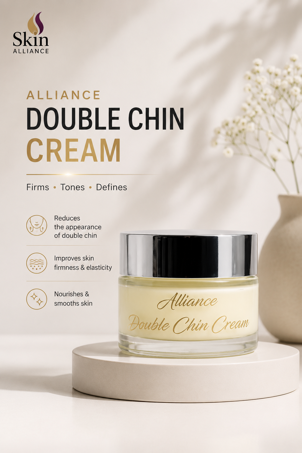 Alliance Double Chin Correcting Cream – Slimmer Chin, Defined Jawline & Neck