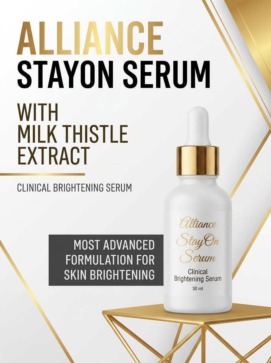 StayOn Serum – Advanced Brightening & Antioxidant Face Serum with Milk Thistle Extract (Silymarin)