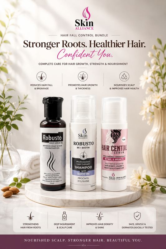 Hair Fall Control Bundle – Shampoo, Hair Growth Serum & Hair Oil