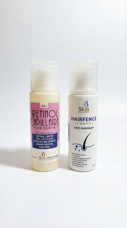 Dandruff Control Bundle – Hairfence Anti Dandruff Shampoo & Retinol Capillaire Hair Serum