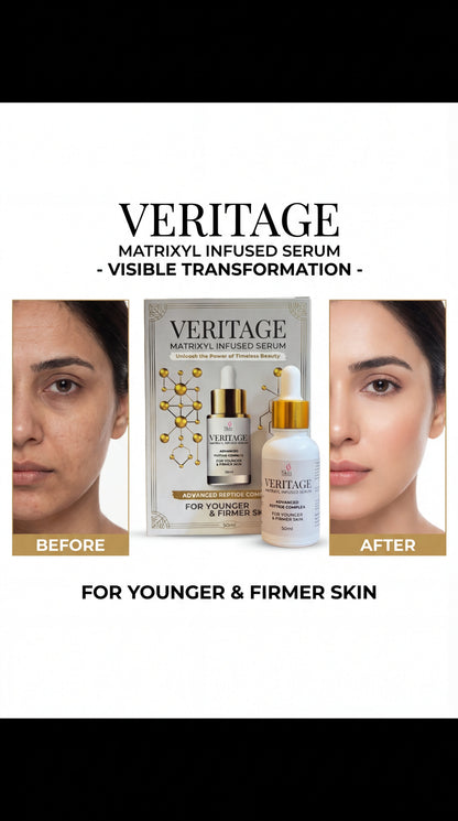 Veritage Matrixyl® 3000 Peptides Serum | Vitamin C Face Serum | Anti-Aging, Firming & Skin Brightening