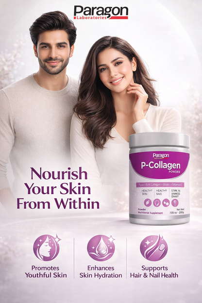 P-Collagen Powder – Hydrolyzed Collagen Supplement for Skin Glow, Hair & Joints