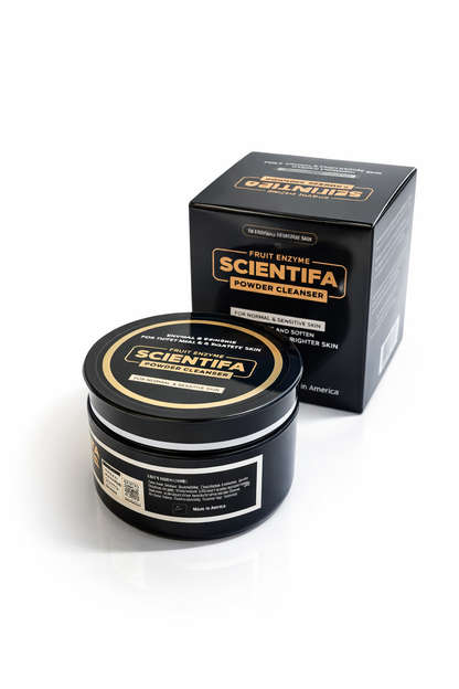 Scientifa Fruit Enzyme Powder Cleanser | Azelaic Acid & Malic Acid Exfoliating Face Cleanser for Brightening, Smooth Skin & Gentle Pore Cleansing