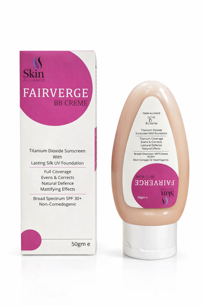 Fairverge BB Cream SPF 30+ | Sunscreen with Foundation | Natural Coverage & Even Skin Tone