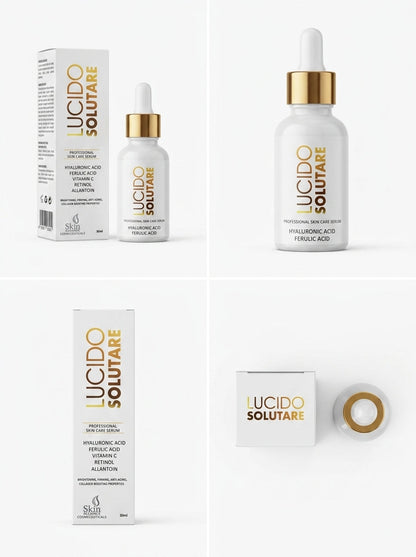 Lucido Solutare Professional Skin Care Serum | Hyaluronic Acid, Vitamin C & Retinol | Hydrating, Brightening & Anti-Aging Face Serum