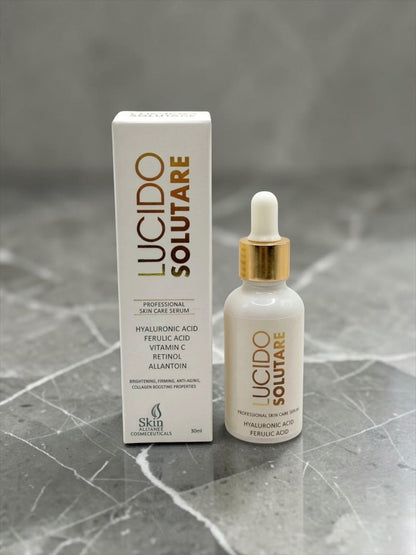 Lucido Solutare Professional Skin Care Serum | Hyaluronic Acid, Vitamin C & Retinol | Hydrating, Brightening & Anti-Aging Face Serum