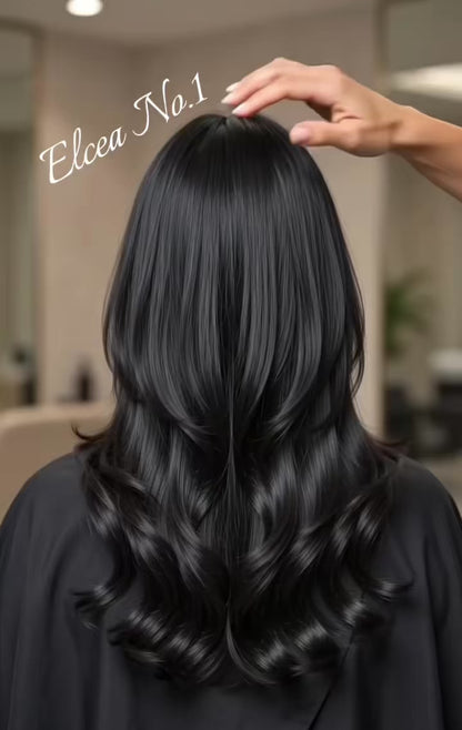 Elcea Noir 1. Black Hair Dye – Ammonia-Free Hair Color | 100% Grey Coverage | Made in France