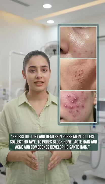 T-Derms Deep Pore Cleansing & Brightening Face Wash with Niacinamide, Salicylic Acid, Glycolic Acid, Tea Tree & Seaweed Extract | Acne, Oily & Combination Skin